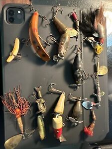 New ListingVintage Fishing Lures Lot Of 14 Assorted Used Condition Various Materials