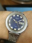 Authentic Automatic 19 Jewels Rare Men's Blue Dial Day Date 7006-8070 Cal.