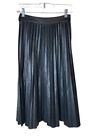 Zara Faux Leather Pleated Maxi Black Skirt Size XS Women’s
