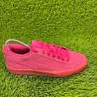 Puma Suede Iced Fluo Girls Size 7C Pink Athletic Shoes Sneakers 361936-01