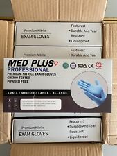 Med Plus© Nitrile Gloves 1000 Medical Grade Powder Free Disposable Gloves 100