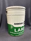 Vintage Armour Star Pure Lard 50 Lbs. Tin Bucket Pail Damaged