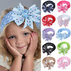 Toddler Baby Girls Headband Polka Dot Big Bowknot Elastic Hair Band Headwear