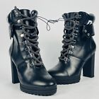 DKNY Black Lace Up Ultra High Heel Ankle Boots Womens Size 7M Display K4982241