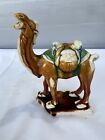 Vintage Chinese Tang Dynasty Style Sancai Glazed Camel Ceramic Hand Painted 6.5