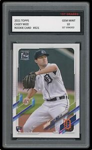 CASEY MIZE 2021 TOPPS SERIES ONE 1ST GRADED 10 ROOKIE CARD DETROIT TIGERS RC MLB