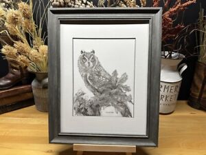 Owl ~ Blending In ~ Graphite Pencil Art Sketch Drawing Picture Print