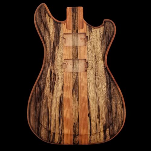 Alembic Style Custom Guitar Body 1 of a Kind Handmade Black Limba/Alder Luthier