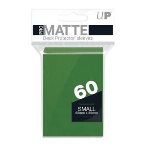 Ultra Pro Gaming SMALL Size Deck Protector Sleeves PRO MATTE GREEN - 60 Ct Pack