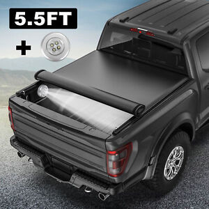 Truck Tonneau Cover For 2009-2023 Ford F150 5.5' Short Bed Soft Roll Up On Top (For: Ford F-150)