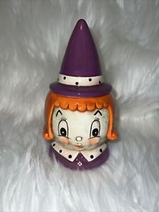 Purple Halloween Cute Witch Jar New Johanna Parker Bethany Lowe Decor Accent