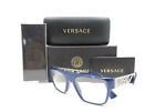 Versace Mod. 3326-U 911 53mm Blue/Gunmetal Logo New Unisex Eyeglasses Frames.