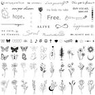 Realistic Temporary Tattoos for Women 60 Sheets Tiny Small Removable Adult Fake