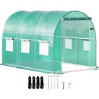 VEVOR Walk-in Tunnel Greenhouse Galvanized Frame Waterproof 9.8x6.6x6.6 ft
