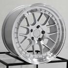 18x8.5 +35 5x100 Aodhan DS06 Silver Machined Wheels 18 Inch Rims Set 4