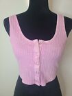 Wild Fable Juniors Pink Ribbed Tank Top Crop Top Size Small, NWT