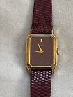 Seiko Women's Burgundy Face Watch 221239  1400-8039 non working - buy it as is.