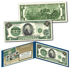 1862 Alexander HAMILTON Civil War Treasury Two-Dollar Banknote on modern $2 Bill