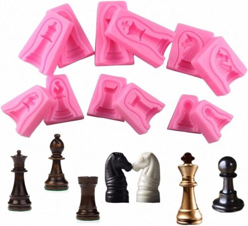 3D Chess Silicone Mold Fondant Cake Decorating Tools Chocolate Candy Resin Mould