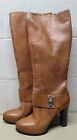 Gorgeous Enzo Angiolini Leather Boots Light Brown 10M With Box! Worn Once!