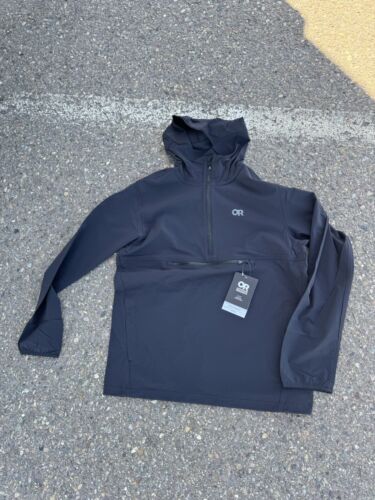 Outdoor Research Black Ferrosi Anorak Pullover Jacket Medium w/ Hood