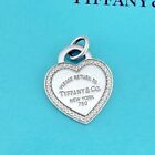 Diamond Return to Tiffany & Co. Heart Charm, Size Small 18k White Gold