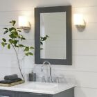 New ListingHome Decorators Sonoma 22” W x 30” H Rectangular Bathroom Mirror Dark Charcoal