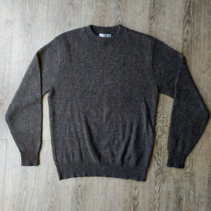 Vintage LETIGRÉ Men's Wool Sweater Size Large Gray Crewneck Pullover USA Made