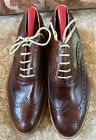 To Boot New York Brown Leather Wingtip Oxford Rubber Sole Shoes Mens Size 10
