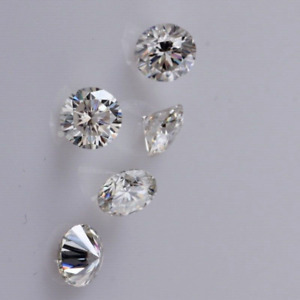 2 CT Natural White Diamond 5 mm 5 Pcs Round Cut VVS1 D Grade Certified D5