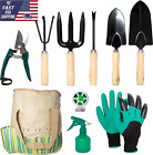 Garden Tool Set, 10 Pcs Heavy Duty Gardening Hand Tools with Fashion & Durable