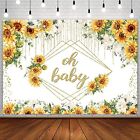 7x5ft Sunflower Oh Baby Backdrop Fall Autumn Yellow White Floral Flowers Gold...