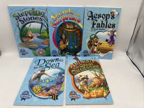 Abeka 1st Grade Reading Set of 5 Readers- Stepping Stones, Aesop’s Fables NEW