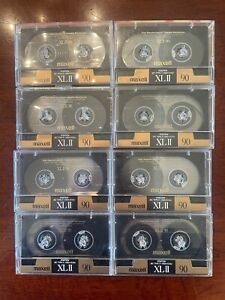 Maxell XLII High Position Type II 90 CrO2 Cassettes - LOT of 8 - Sold as Blank