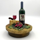 Yankee Candle Our America Candle Jar Topper Wine Bottle Grapes & Cheese 3 Inch