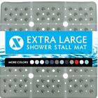 65% MORE COVERAGE! 27 Inch Extra Large Square Anti-Slip Shower Safety Mat