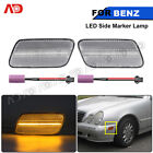 For 96-03 Mercedes W210 E-Class LED Bumper Side Marker Lights Amber Lamp Pairs