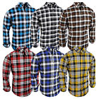 Plaid Shirt Mens Button Down Collar Pocket New Colors Long Sleeve Casual Dress