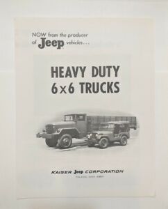 1967 Kaiser Jeep Heavy Duty 6x6 Original Sales Brochure Vintage Advertising