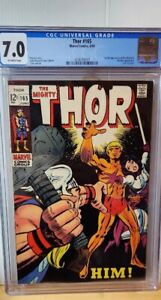 Thor #165 CGC 7.0 1969 1st full appearance of Him (Adam Warlock) White pages.