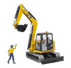 Bruder Toys CAT Mini Excavator with Worker Vehicle 02467