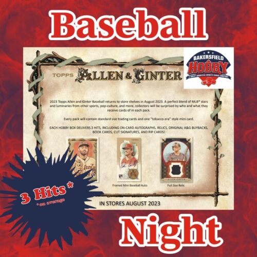 🔥Other/Non-Baseball - 2023 Allen & Ginter Baseball - 1 Hobby Box Break