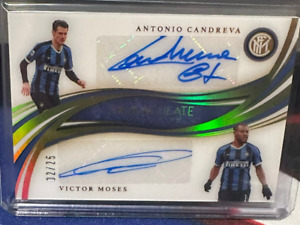 New Listing2021 Panini Immaculate Autograph Card Antonio Candreva / Victor Moses /25