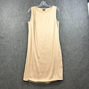 Theory Elvina Dress Women's 6 Bronze Silk Sleeveless READ