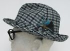 Men's Vintage 60s 70s Dobbs Fifth Ave  Fedora Hat Houndstooth Size 7 1/2