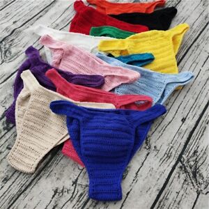 Practical Mens Womens Briefs Underwear Breathable Hand Crochet Knickers
