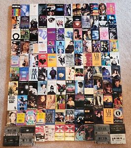 Vintage Cassingles 122 Cassette Tape Lot - 80’s, 90's, 00's - Rock, Pop, R&B etc