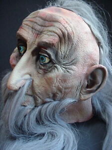 Vintage Illusive Concepts Latex Halloween Mask WIZARD OLD MAN TROLL