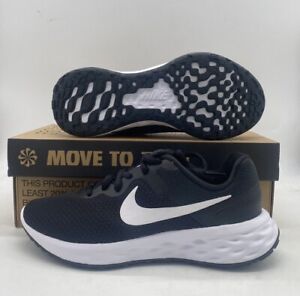 Nike Women's Revolution 6 Next Nature Black White Running Shoes New!