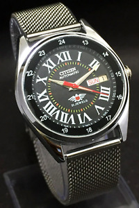 Vintage Citizen Automatic Men's  21-Jewels Day & Date Japanese Wrist Watch 8200